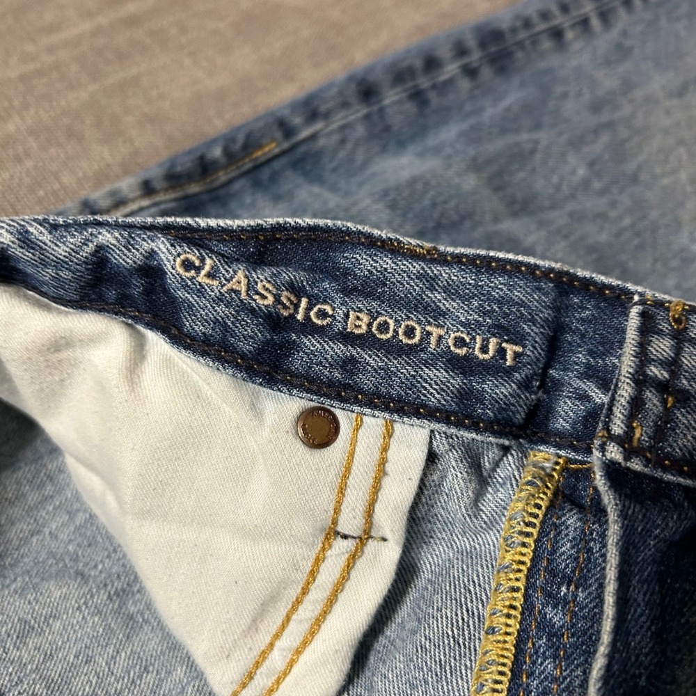 American Eagle Classic Bootcut Jeans Mens 36(38)x36 Blue 100% Cotton Faded Denim - Picture 4 of 12